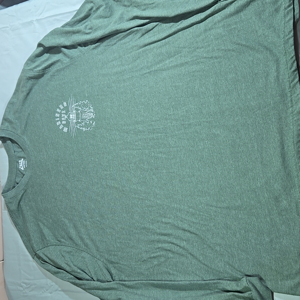 Izod Saltwater Mariners Cove Green Long Sleeve Tee Mens 2x